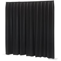Showtec P&D Curtain Dimout 300x400 Pipe & Drape geplooid gordijn zwart