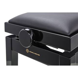 Konig & Meyer 13971 pianobank hoogglans zwart met kunstlederen zitting