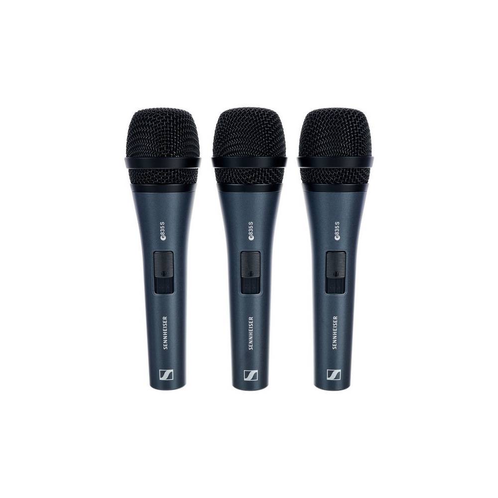 Sennheiser 3-Pack e835-S microfoonbundel
