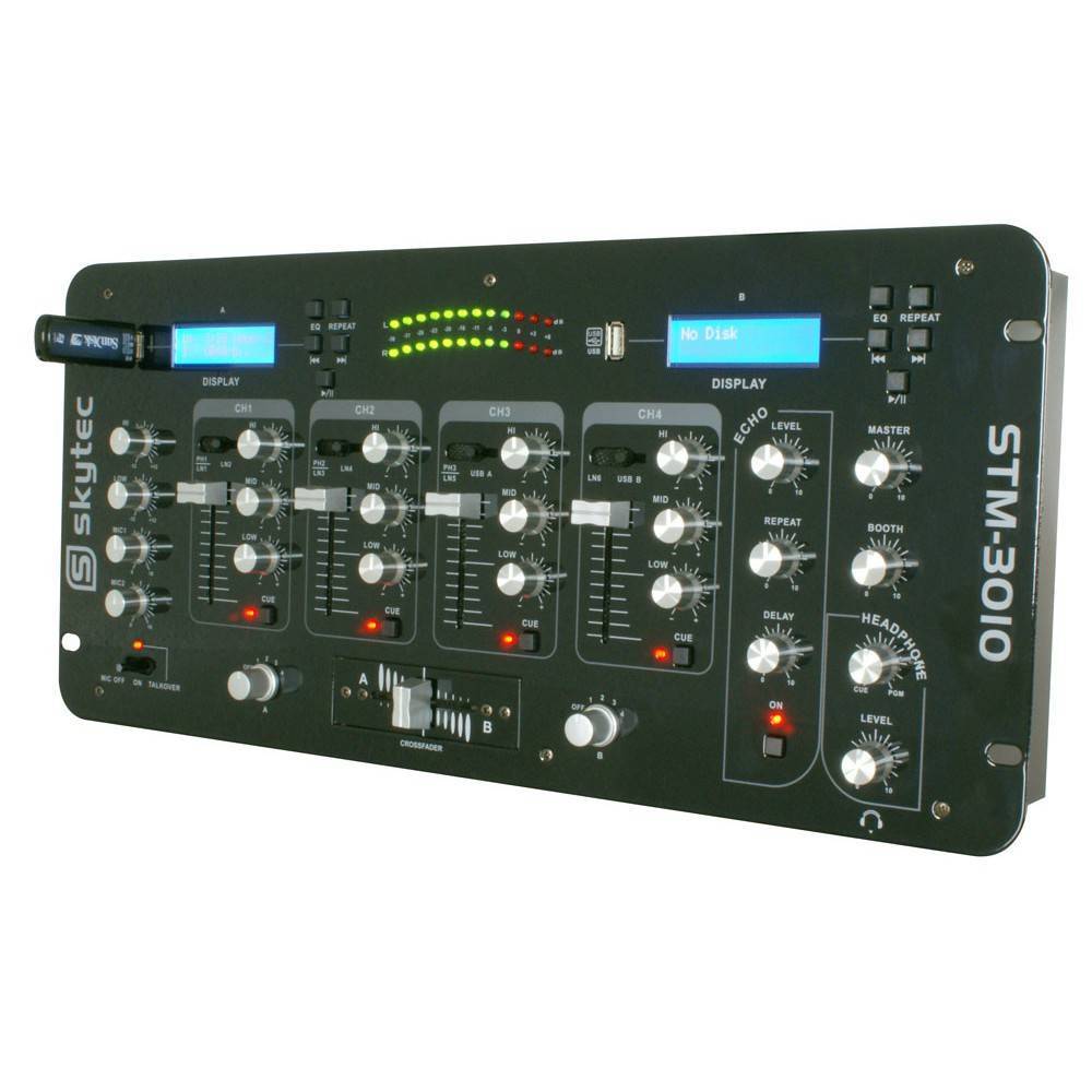 Skytec STM-3010 4-kanaals 19 inch horecamixer