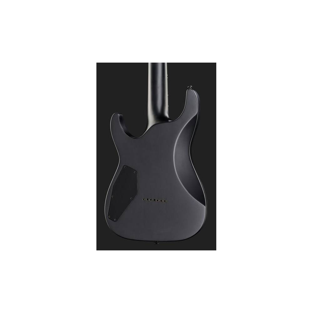 ESP LTD Black Metal Series M-7HT Baritone Black Metal Black Satin 7-snarige elektrische gitaar