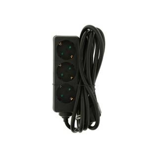 Nedis stekkerblok 3-weg schuko zwart