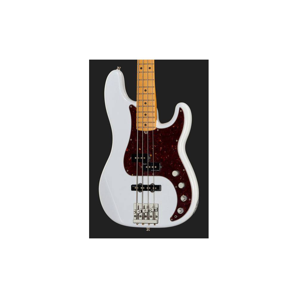 Fender American Ultra Precision Bass Arctic Pearl MN met koffer