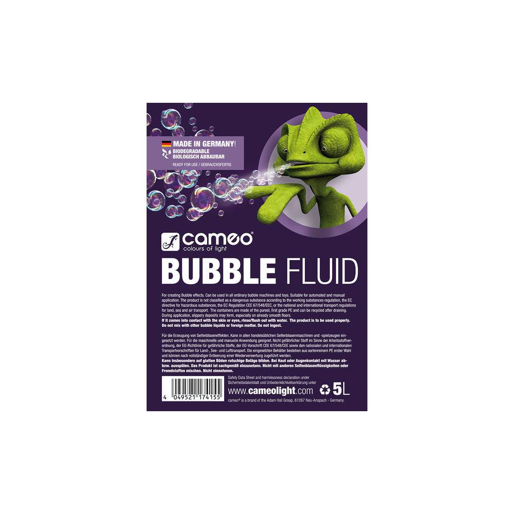 Cameo Bubble Fluid bellenblaasvloeistof 5L