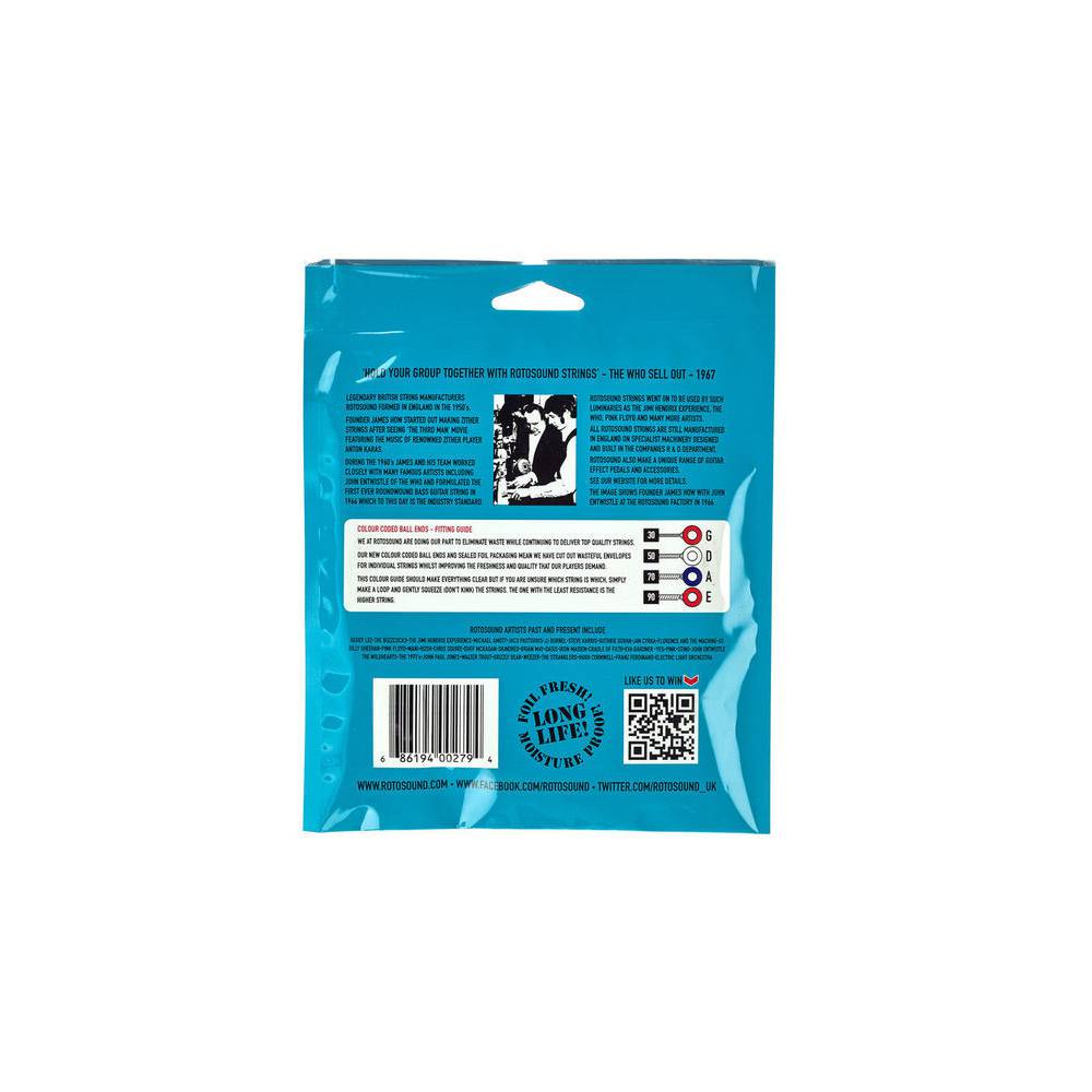 Rotosound FM66 Funkmaster set basgitaarsnaren 30 - 90