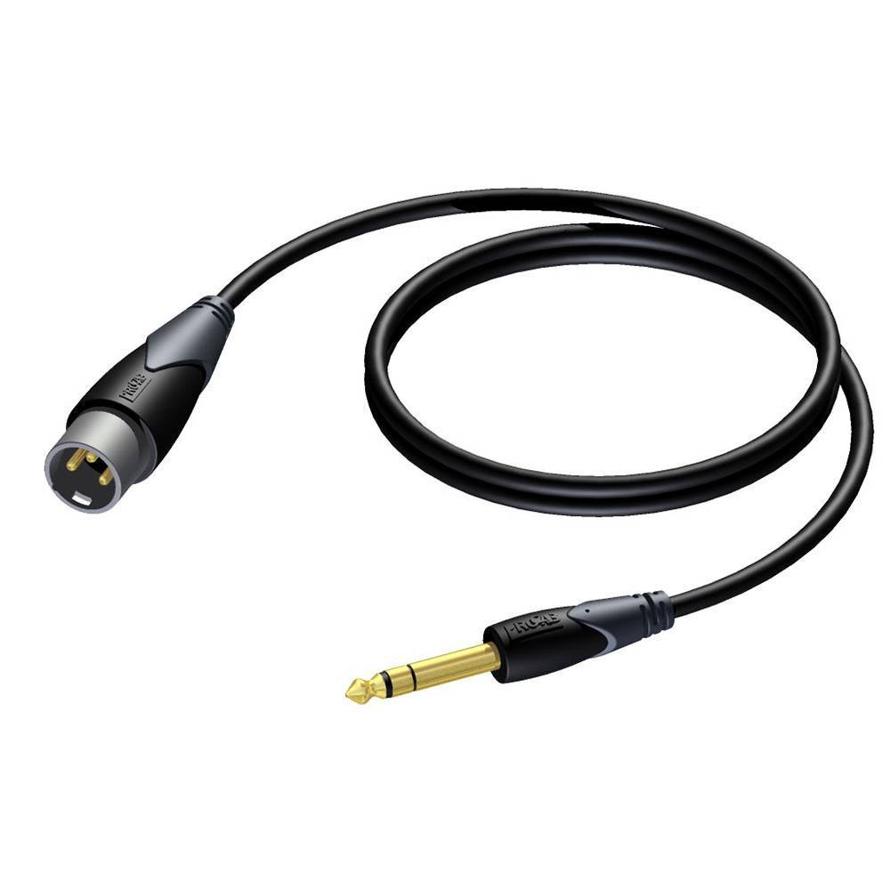 Procab CLA724/10 6.3mm stereo jack - XLR verloopkabel 10m