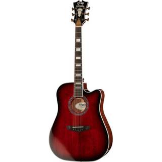 D'Angelico Premier Bowery Vintage Trans Black Cherry Burst elektrisch-akoestische westerngitaar