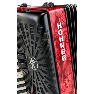 Hohner Bravo II 60 Rood, Silent Key accordeon
