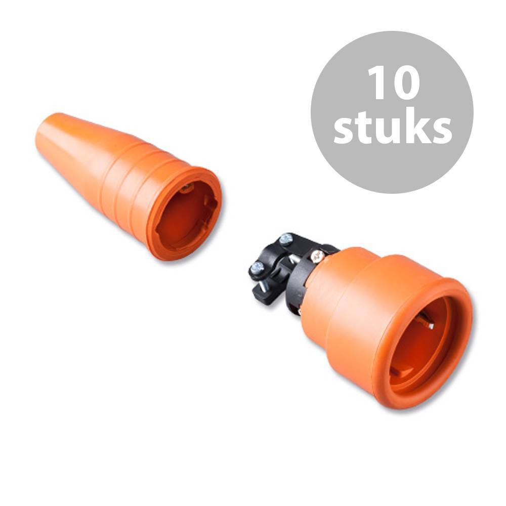 Keraf 522 Schuko 230V/240V contrastekker oranje (per 10)