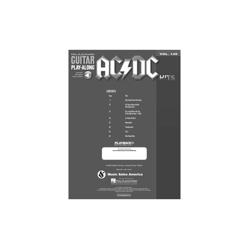 Hal Leonard Guitar Play Along Volume 149 ACDC Hits
