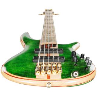 Ibanez Premium SR5FMDX Emerald Green Low Gloss 5-snarige elektrische basgitaar met gigbag