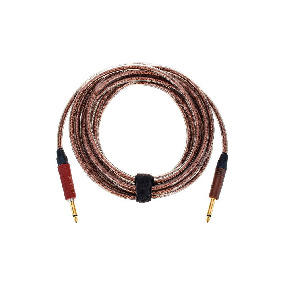 Cordial CSI6PP-METAL-SILENT ENCORE 6.3 TS jack recht silent - 6.3 TS jack recht kabel 6m