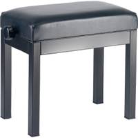 Stagg PB43 MET BK SBK pianobank zwart met zwart skai zitting