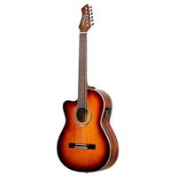 Ortega RCE238SN-FT-L Performer Series Full-Size Left-handed Guitar linkshandige E/A klassieke gitaar met gigbag