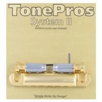 TonePros T1ZS-G Locking Stop Tailpiece goud