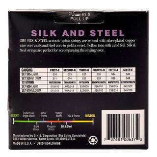 GHS 610 Silk And Steel 12-string medium snarenset western gitaar