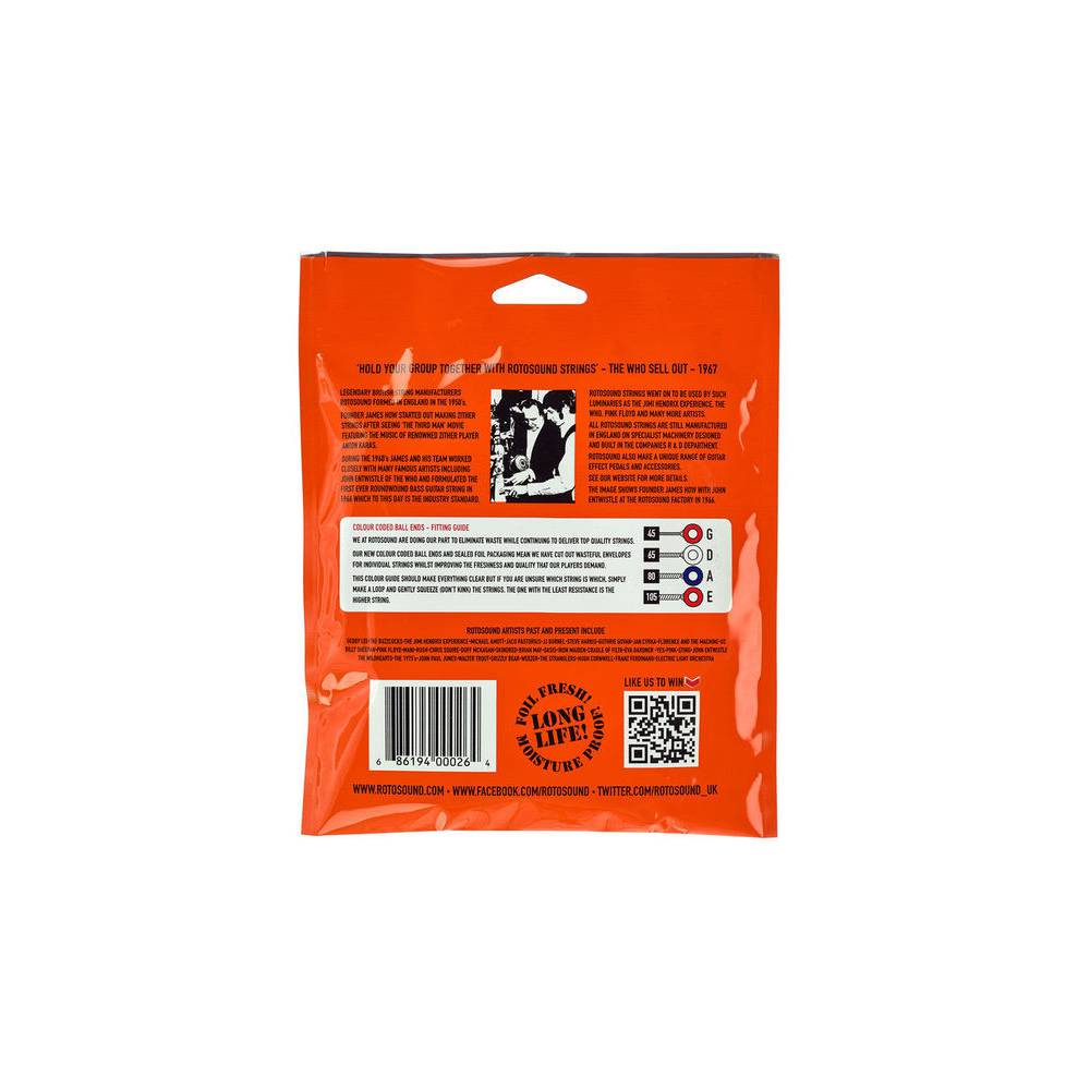 Rotosound 66EL Swing Bass 66 basgitaarsnaren 45 - 105 long scale