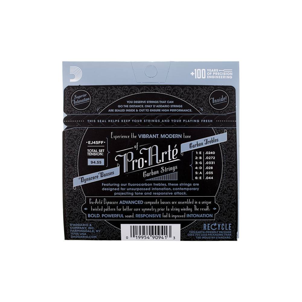 Daddario EJ45FF Pro Arte Carbon snarenset voor klassieke gitaar