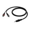 Procab CAB711 jack 3.5mm stereo - 2x RCA male 10.00 meter