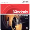 D'Addario EJ12 snarenset voor akoestische western gitaar