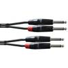 Cordial CFU1.5PP 2x 6.3 monoJack - 2x 6.3 monoJack kabel 1.5 m