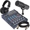 Samson Q9U broadcastmicrofoon met mixer, kabel en koptelefoon