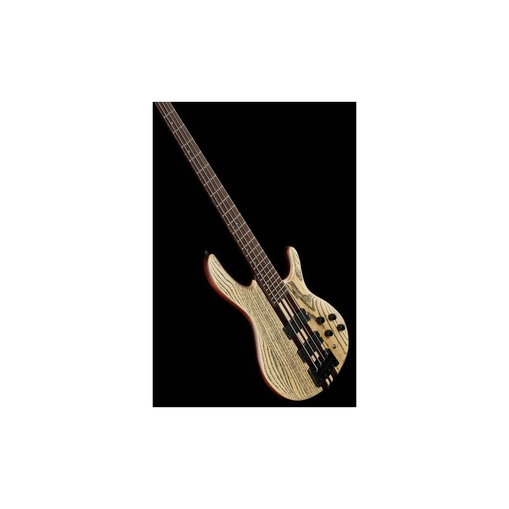 Cort A4 Ultra Ash Etched Natural Black elektrische basgitaar met koffer
