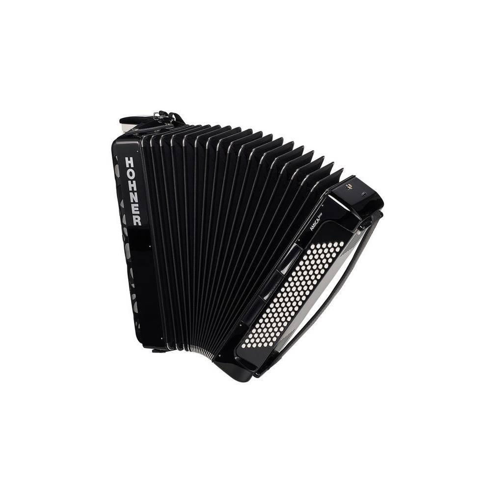 Hohner Amica Forte IV 120 Zwart, Silent Key accordeon