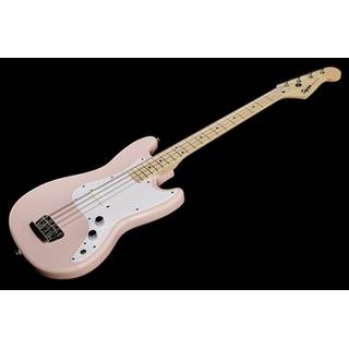 Squier Bronco Bass Shell Pink MN elektrische short scale basgitaar