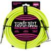 Ernie Ball 6057 Braided Instrument Cable, 7.5 meter, Neon Yellow