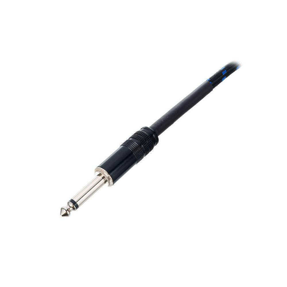 Cordial EI7.5PP-TWEED-BL Elements instrumentkabel 6.3 TS jack recht 7.5m tweed blauw
