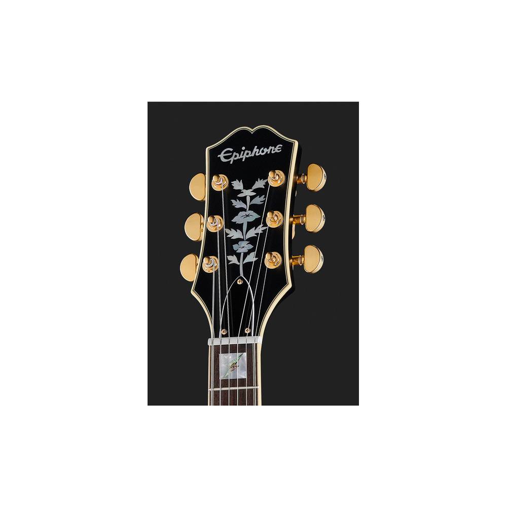 Epiphone Emily Wolfe Sheraton Stealth Black Aged Gloss semi-akoestische gitaar met EpiLite Case