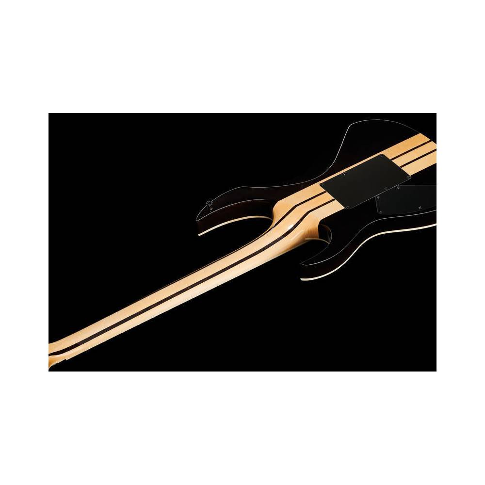 B.C. Rich Shredzilla Prophecy Exotic Archtop Trans Black Quilt met Floyd Rose tremolo en DiMarzio humbuckers