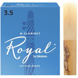 D'Addario Woodwind Royal RCB1035 Bb Clarinet Reeds Strength 3.5 10-pack