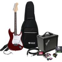 Fazley FST118DR rode elektrische gitaar starterset met versterker