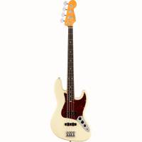 Fender American Professional II Jazz Bass Olympic White RW elektrische basgitaar met koffer