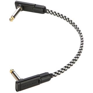 RockBoard Tweed Series Flat Patch Cable Salt&Pepper 20 cm