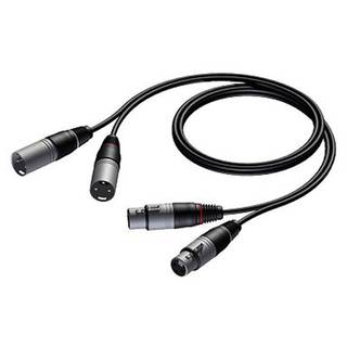 Procab CAB710 2x XLR female - 2x XLR male 1.50 meter