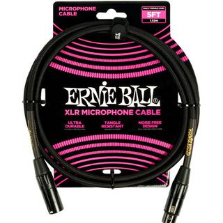 Ernie Ball 6390 microfoonkabel XLR male-XLR female 1.5m zwart