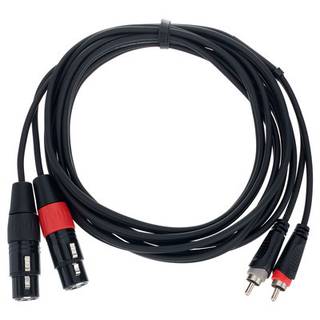 Cordial EU3FC Elements verloopkabel 2x XLR female - 2x RCA 3m