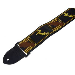 Fender Monogrammed Strap Black Yellow Brown