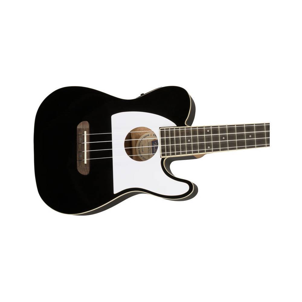 Fender Fullerton Tele Uke Black elektrisch-akoestische concert ukelele