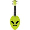 Mahalo MC1AL Alien Neon Green sopraan ukelele met tas
