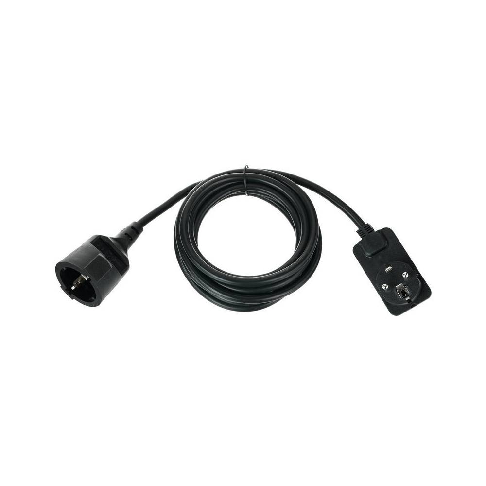 Brennenstuhl Verl Kabel 1168980050 verlengsnoer platte stekker binnengebruik 5m zwart