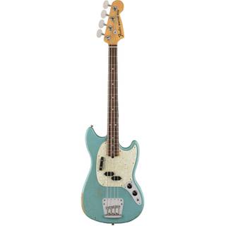 Fender Justin Meldal-Johnsen Road Worn Mustang Bass Faded Daphne Blue