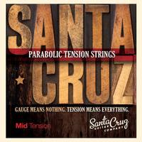 Santa Cruz Parabolic Tension Strings Mid Tension gebalanceerde snarenset voor westerngitaar