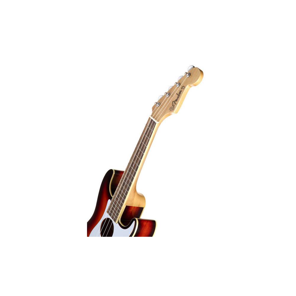 Fender Fullerton Strat Uke Sunburst elektrisch-akoestische concert ukelele