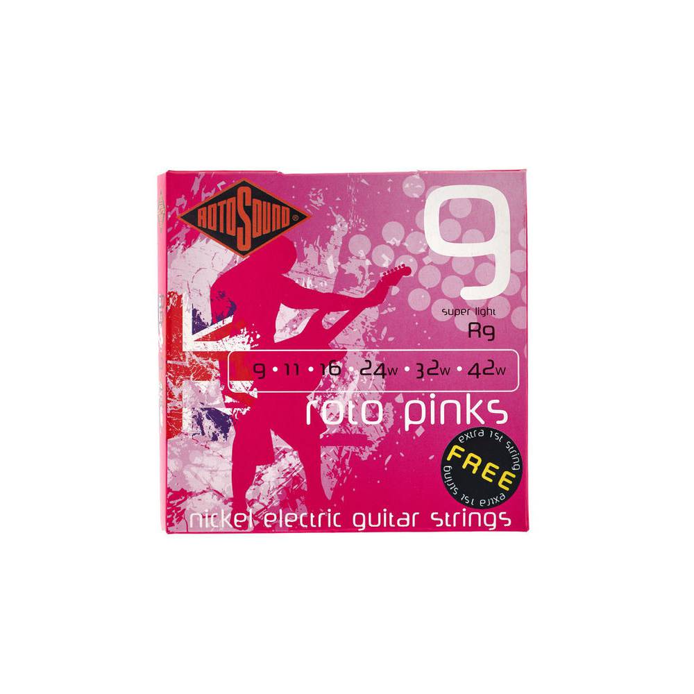 Rotosound R9 Roto Pinks set elektrische gitaarsnaren 009 - 042