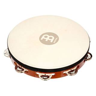 Meinl TAH1AB Traditional Goat-Skin Wood Tambourine, Steel