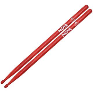 Nova by Vic Firth N2BR 2B drumstokken met houten tip, rood